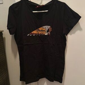 Women’s Indian Motorcycle , black T-shirt size medium brand new has tags still